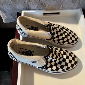 Vans Women’s  Classic Checkered Slip-On Sneakers